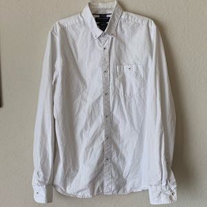 Denim & Flower Button Up